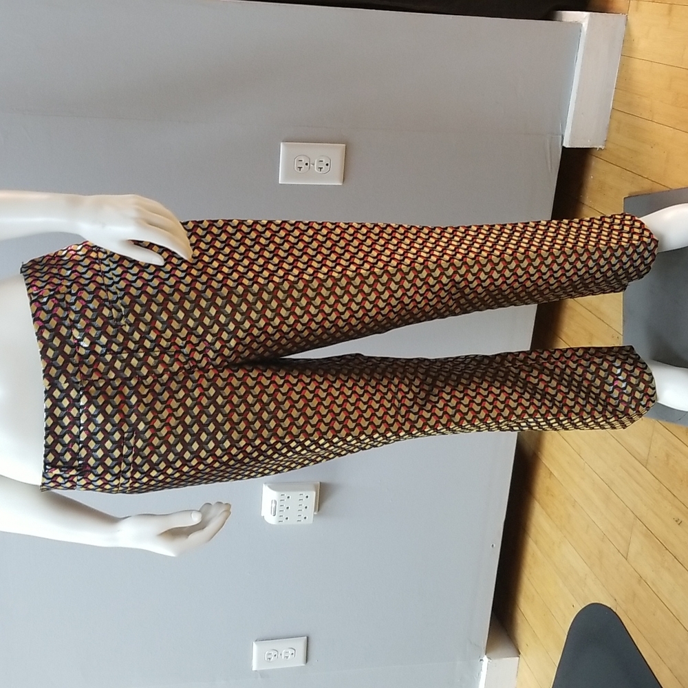 Anthrpologie Metallic Suit Pant